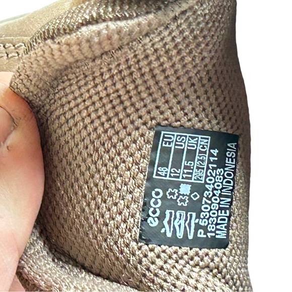 Ecco Soft 7 Kyle Sneakers Men's Navajo Brown Leather Lace Up Size 12 - Picture 6 of 6